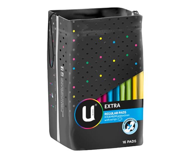 U By Kotex Extra Regular Pads With Wings 16 Pack