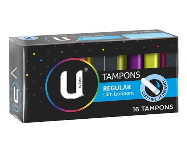 U By Kotex Regular Slim Tampons 16 Pack