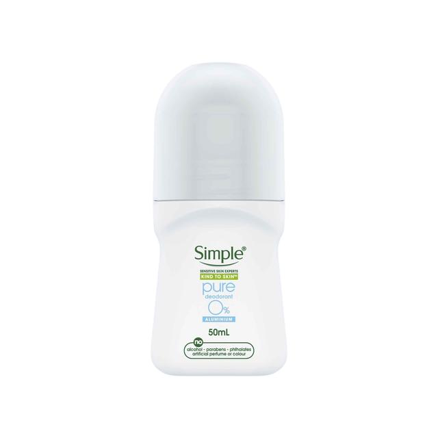 Simple Pure Deodorant Roll-On Aluminium Free 50Ml