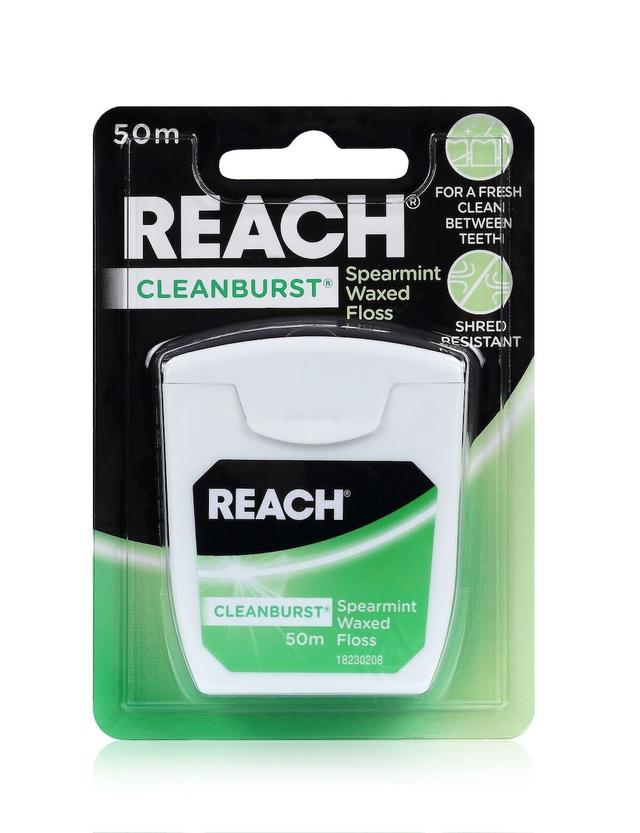 Reach Cleanburst Spearmint Waxed Dental Floss 50M