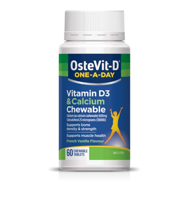 Ostevit-D One-A-Day Vitamin D3 & Calcium 60 Chewable Tablets