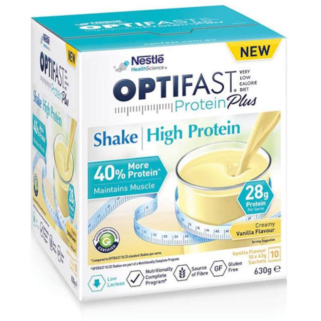 Optifast Vlcd Protein Plus Shake Vanilla 10 Sachets