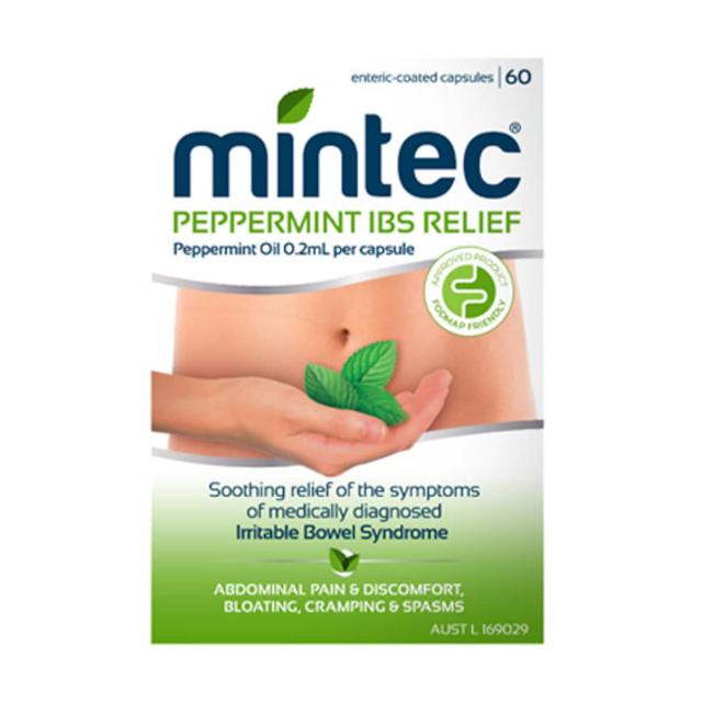 Mintec Ibs Relief Peppermint Oil 0.2Ml 60 Capsules