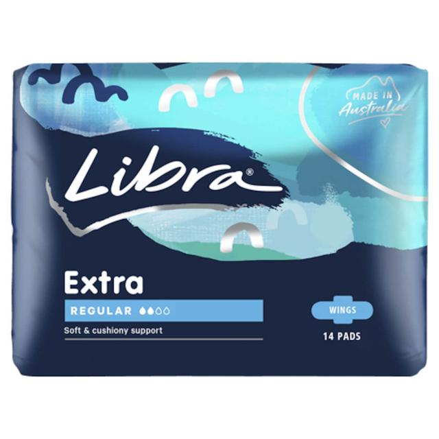 Libra Extra Regular Pads With Wings 14 Pack