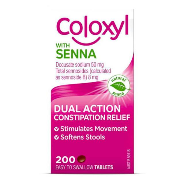 Coloxyl With Senna 200 Tablets