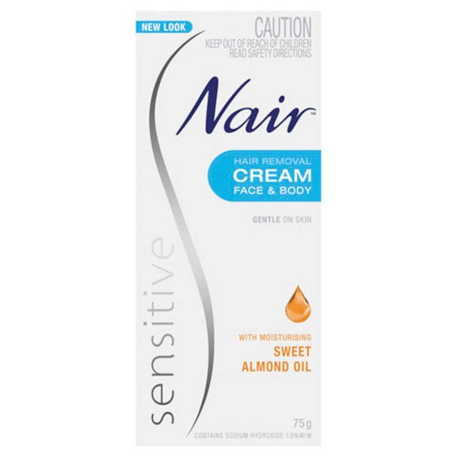 Nair Sensitive Hair Removal Cream For Face & Body 75G