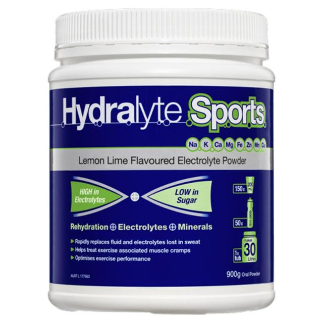 Hydralyte Sports Lemon Lime Flavour Electrolyte Powder 900G