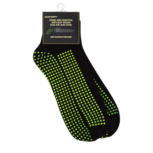 Grippy Plus Sock Black No Cushion Regular