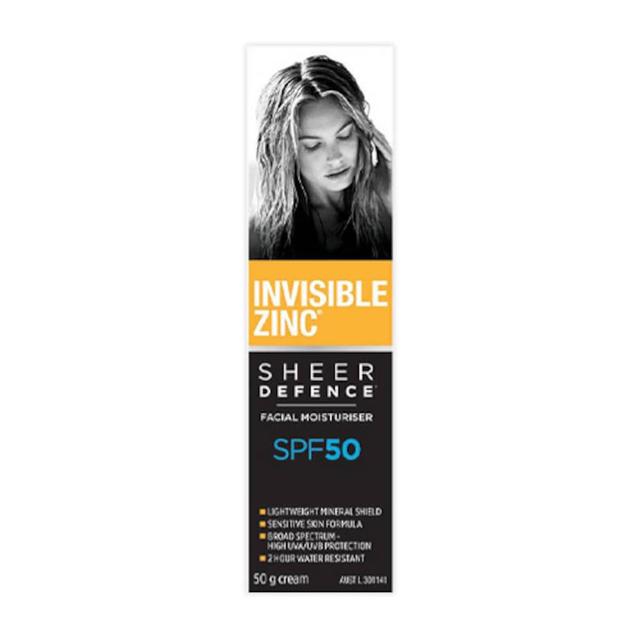 Invisible Zinc Sheer Defence Tinted Moisturiser Spf50 Medium 50G