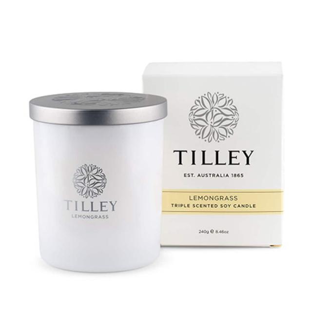 Tilley Scented Soy Candle Lemongrass 240G