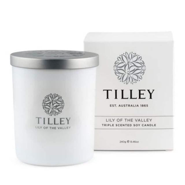 Tilley Scented Soy Candle Lily Of The Valley 240G