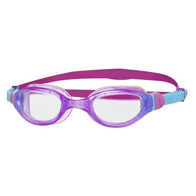 Zoggs Junior Phantom Swim Goggles Purple & Blue With Clear Lenses (6 To 14Yrs)