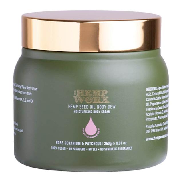 Hemp Worx Rose Geranium & Patchouli Body Dew 250G