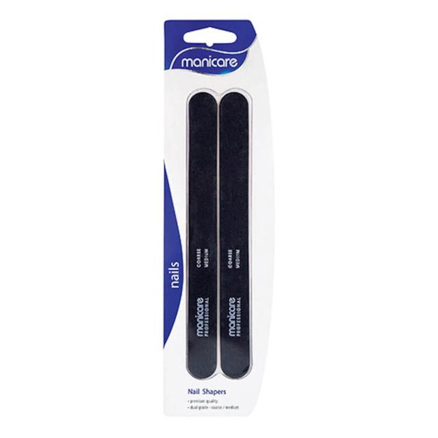 Manicare Nail Shapers Coarse/Medium 175Mm 2 Pack