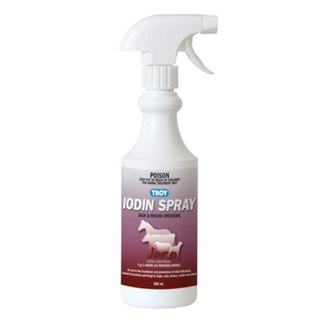 Troy Iodin Spray Skin & Wound Dressing 500Ml