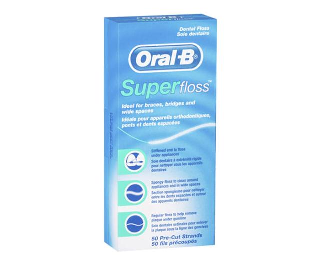 Oral B Superfloss Dental Floss Pre-Cut Strands 50 Pack