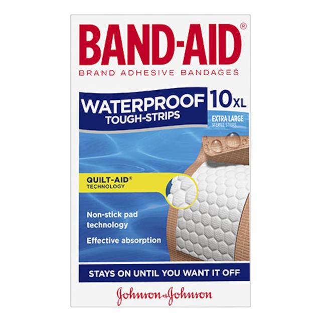 Band-Aid Waterproof Tough Strips Extra Large 10 Pack