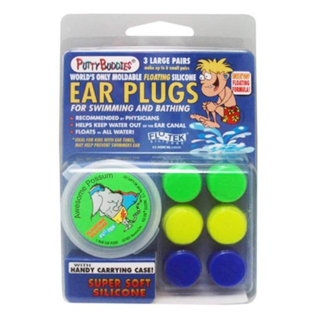 Putty Buddies Floating Silicone Ear Plugs 3 Pairs With Case