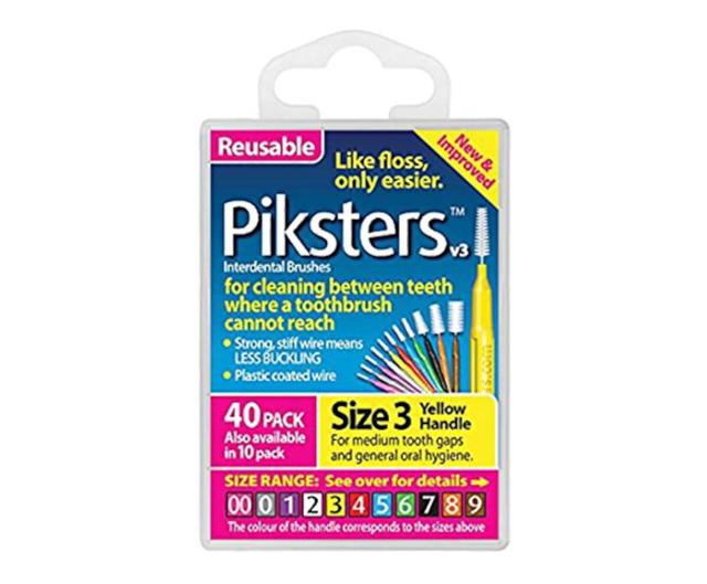 Piksters Interdental Brushes Size 3 Yellow 40 Pack