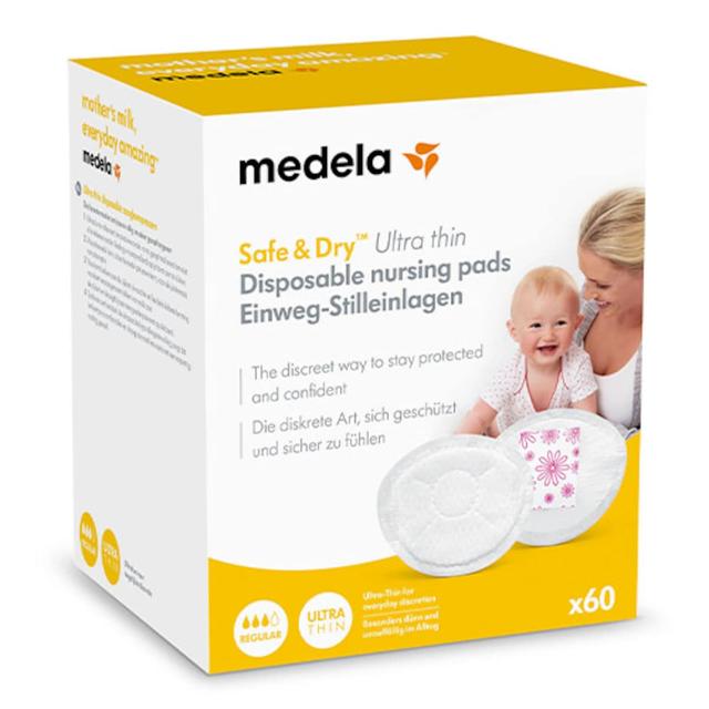 Medela Safe & Dry Ultra Thin Disposable Nursing Pads 60 Pack