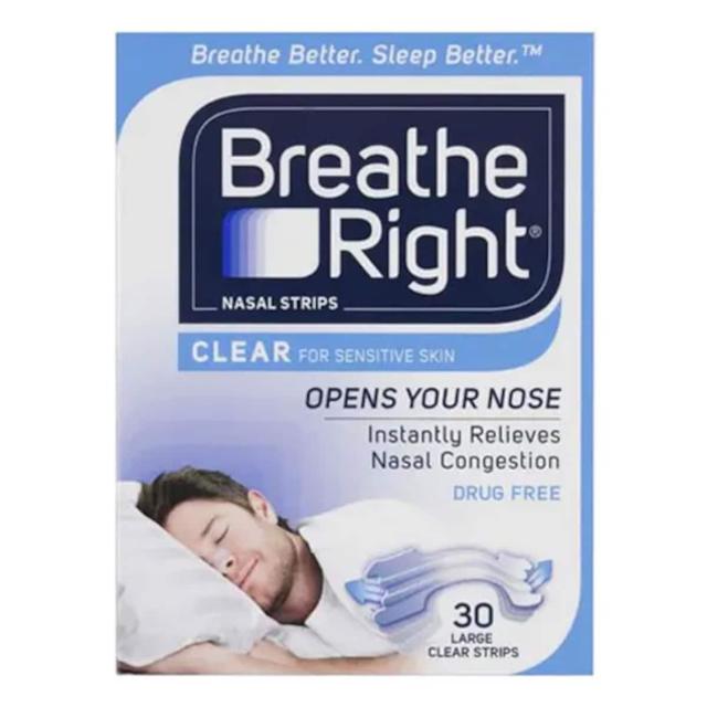 Breathe Right Nasal Strips Clear L 30 Pack