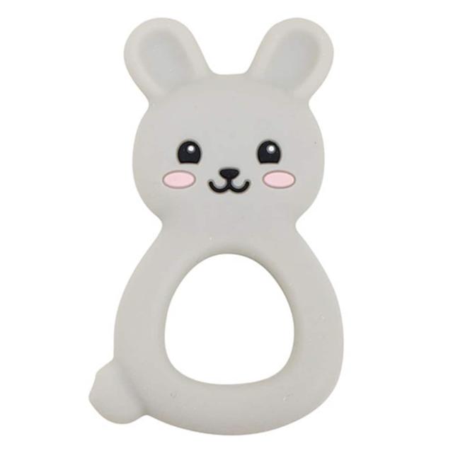 Jellystone Designs Jellies Bunny Baby Teether Grey