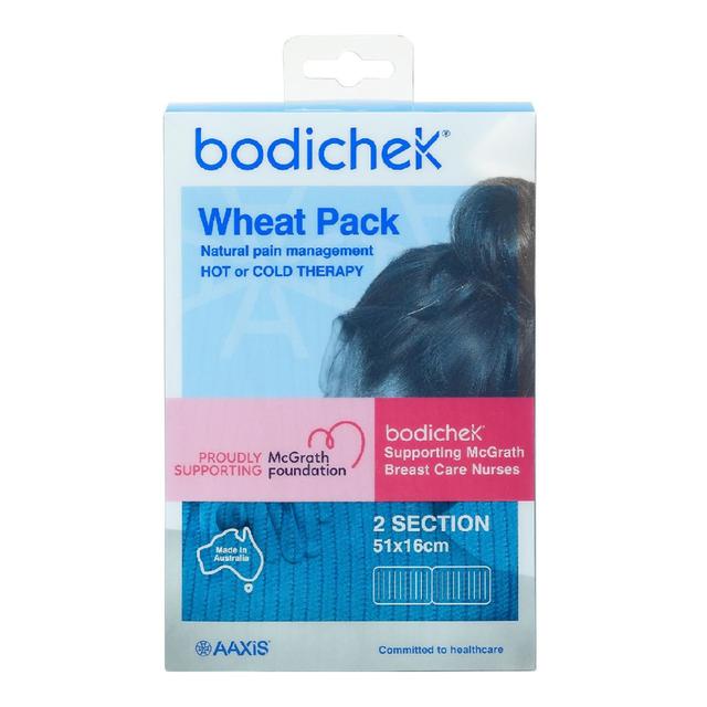 Bodichek Hot/Cold Wheat Pack 2 Section Rectangle (Colours Selected At Random)