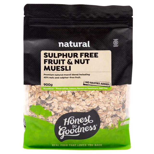 Honest To Goodness Sulphur Free Fruit & Nut Muesli 900G