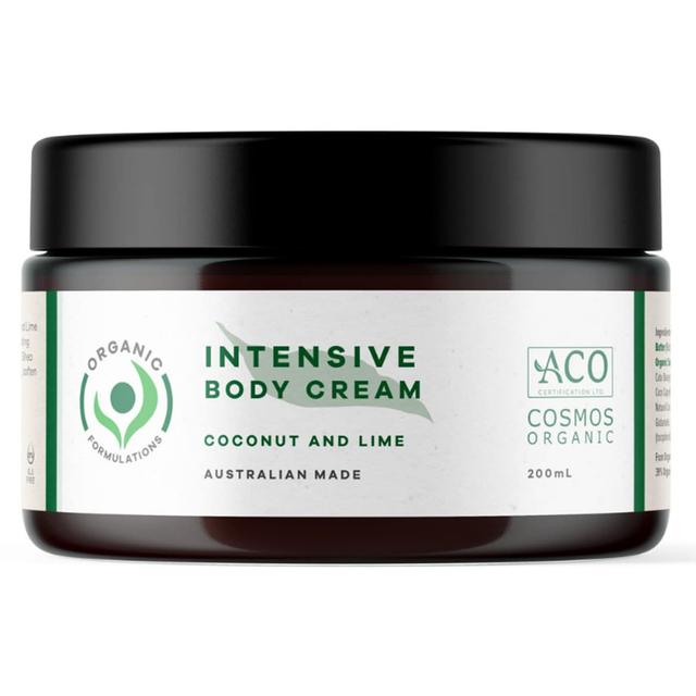 Organic Formulations Intensive Body Cream With Coconut & Lime 200Ml