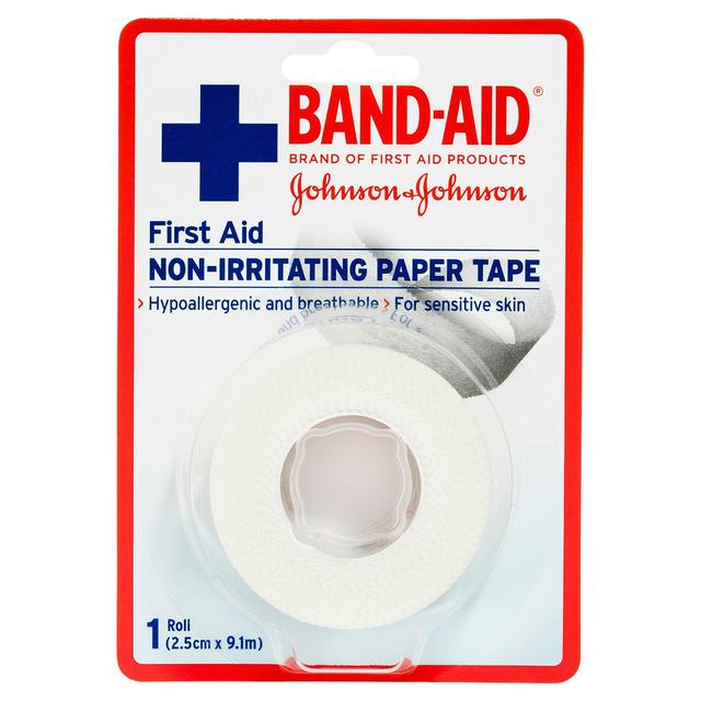 Band-Aid First Aid Non-Irritating Paper Tape 2.5Cm X 9.1M