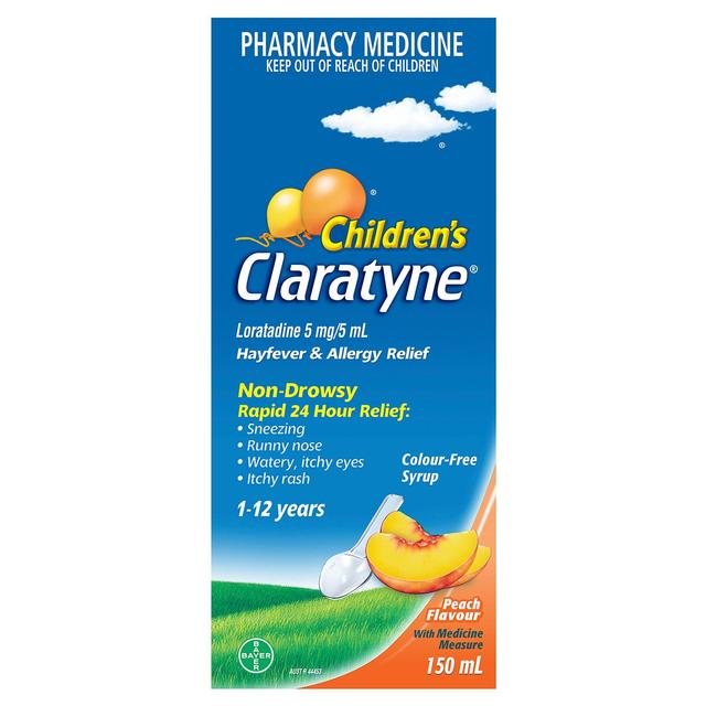 Claratyne Childrens Antihistamine Peach 150ml