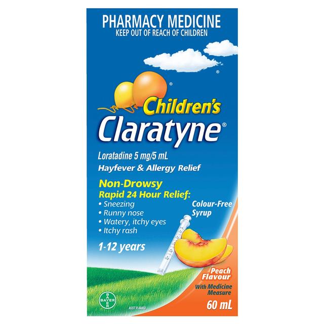 Claratyne Childrens Antihistamine Peach 60ml