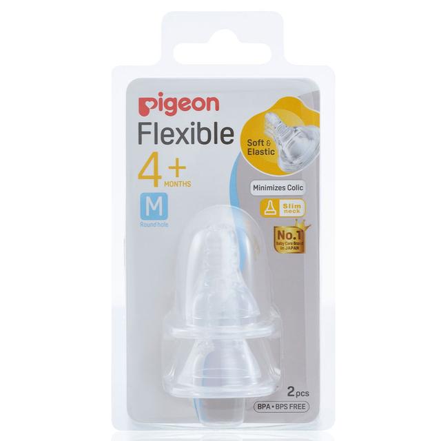 Pigeon Flexible Peristaltic Teat (M) 2 Pack