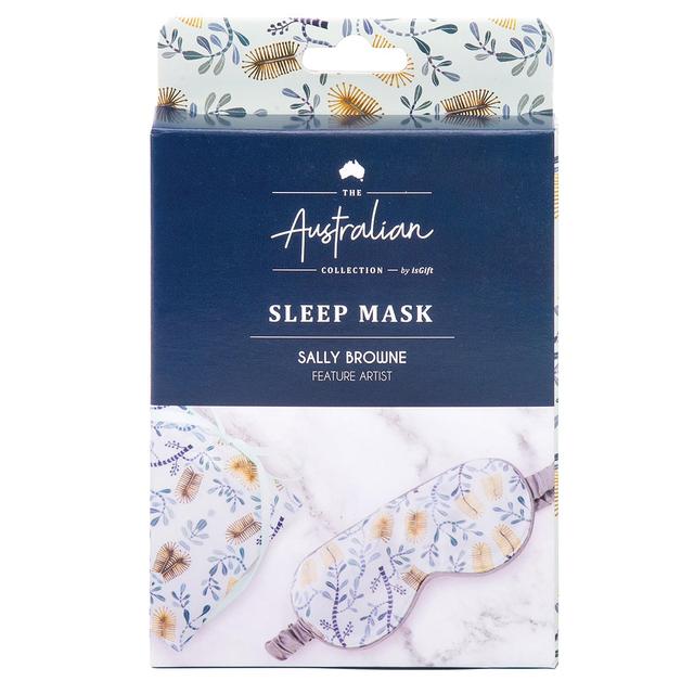 The Australian Collection Satin Sleep Mask Botanical (Assorted Colours Selected At Random)