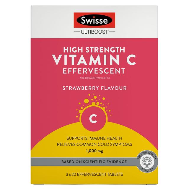 Swisse Ultiboost High Strength Vitamin C 60 Effervescent Tablets