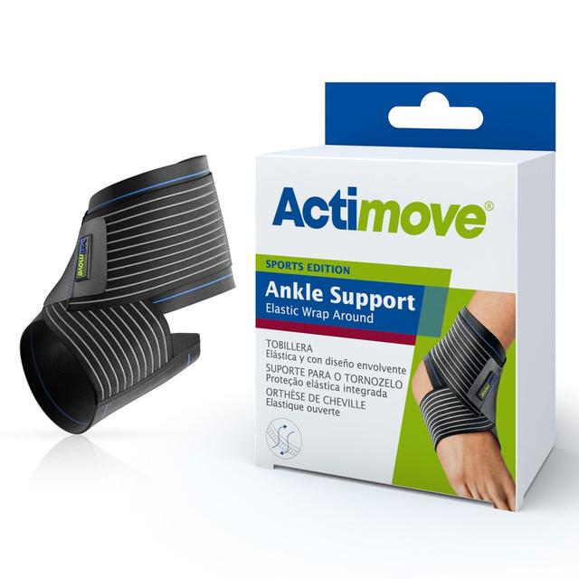 Actimove Sport Elastic Ankle Wrap Around Large Black