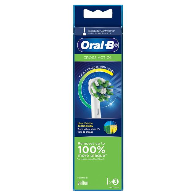 Oral B Crossaction Replacement Toothbrush Heads 3 Pack