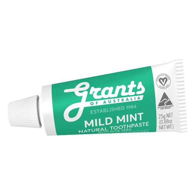 Grants Natural Toothpaste Mild Mint Fluoride Free 25G