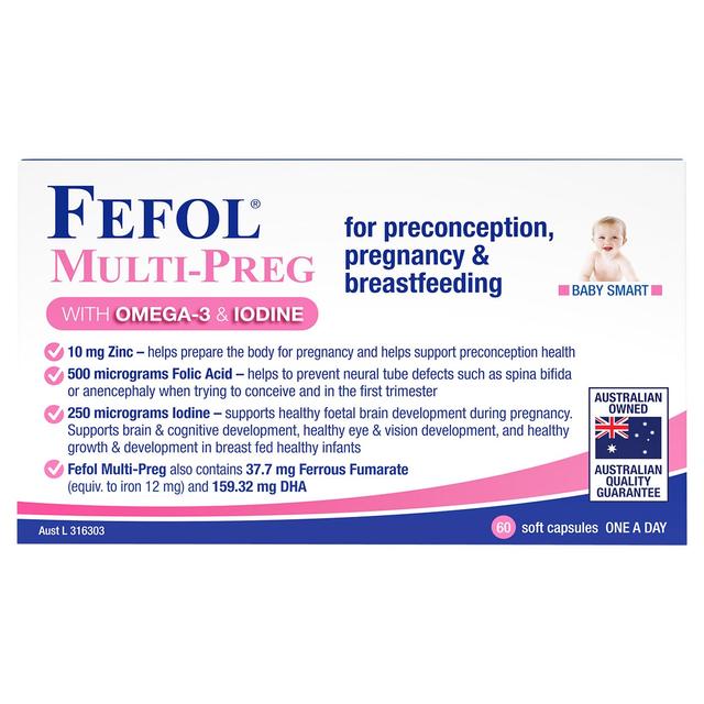 Fefol Multi-Preg With Omega-3 & Iodine 60 Capsules