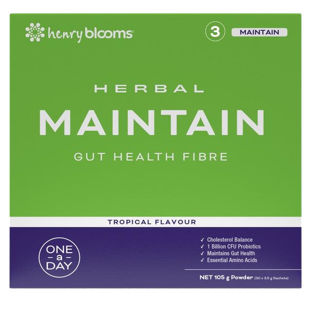 Henry Blooms Herbal Gut Health Fibre Maintain 3.5 X 30 Sachets