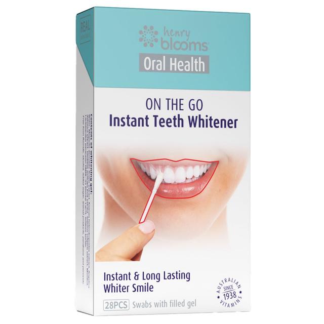 Henry Blooms On The Go Teeth Whitener Swabs 28 Pack