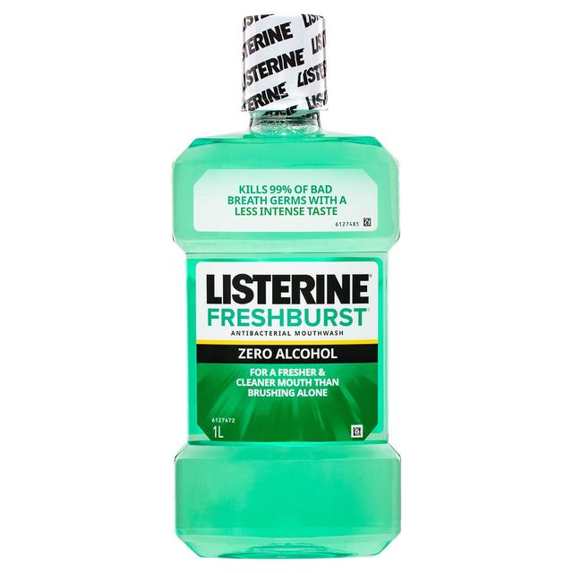 Listerine Freshburst Zero Alcohol Antibacterial Mouthwash 1 Litre