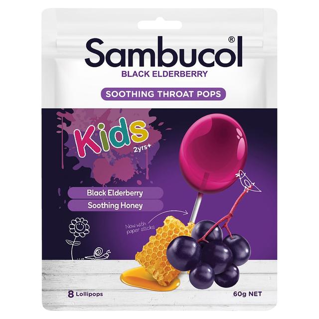 Sambucol Kids Soothing Throat Pops 8 Pack