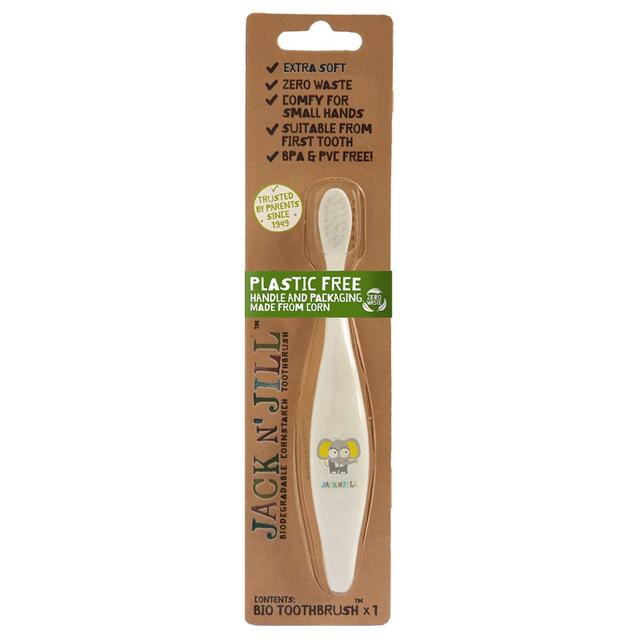 Jack N Jill Childrens Biodegradable Toothbrush Elephant 1 Brush