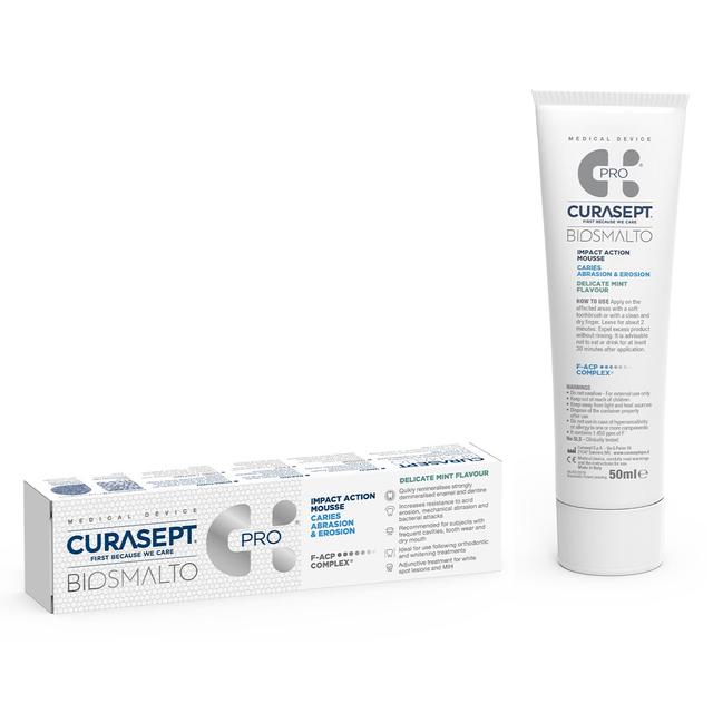 Curasept Biosmalto Mousse Caries Abrasion Erosion Mint 50Ml