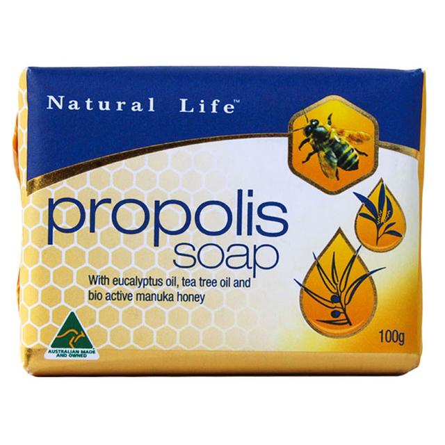 Natural Life Propolis Soap With Tea Tree Eucalyptus & Manuka Honey 100G