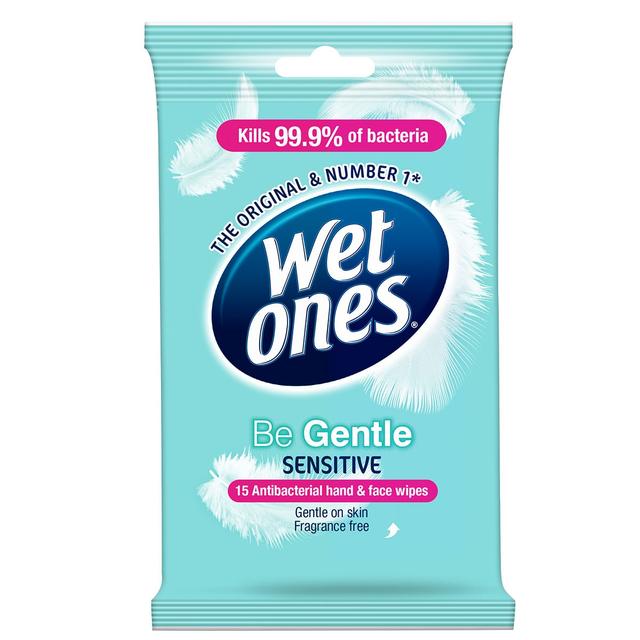 Wet Ones Be Gentle Sensitive 15 Antibacterial Wipes