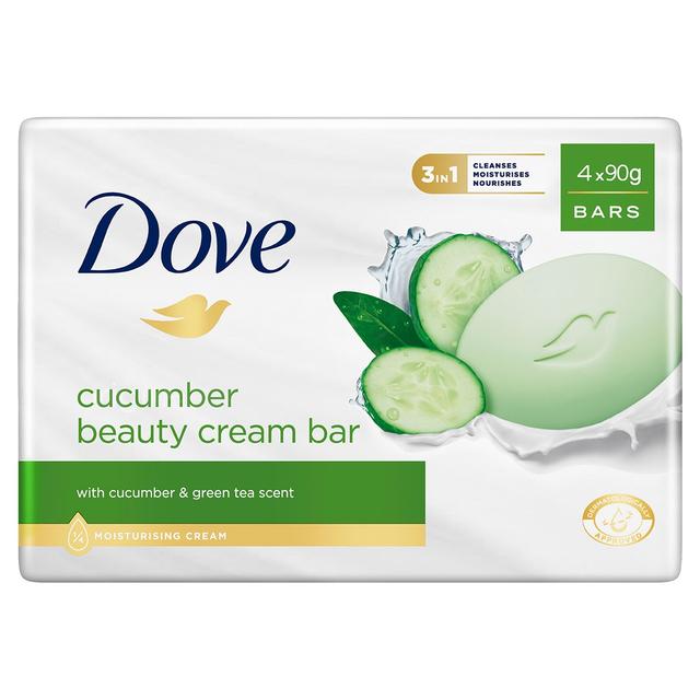 Dove Cucumber & Green Tea Beauty Cream Bar 90G X 4 Bars