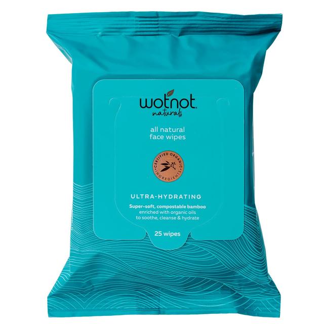 Wotnot Natural Ultra-Hydrating Face Wipes 25 Pack