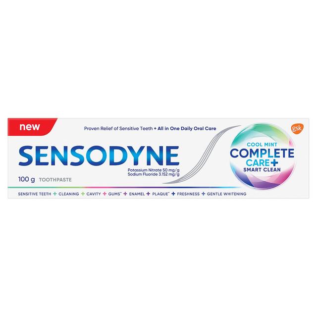 Sensodyne Complete Care + Smart Clean Toothpaste Cool Mint 100G